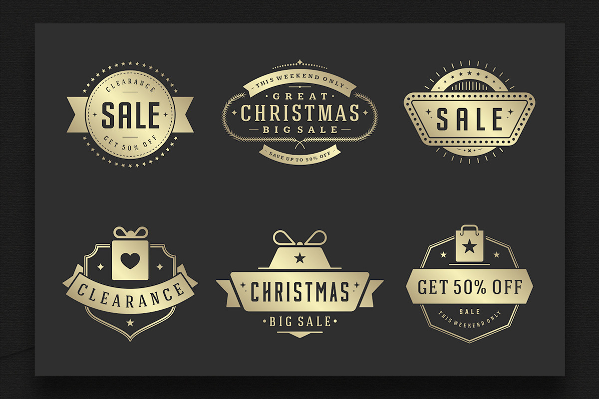 30 Christmas Sale Labels and Badges, a Branding & Logo Template by Vasya Kobelev (Photo 10 of 20)
