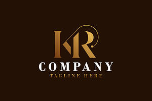 Letter KR Luxury Monogram Logo