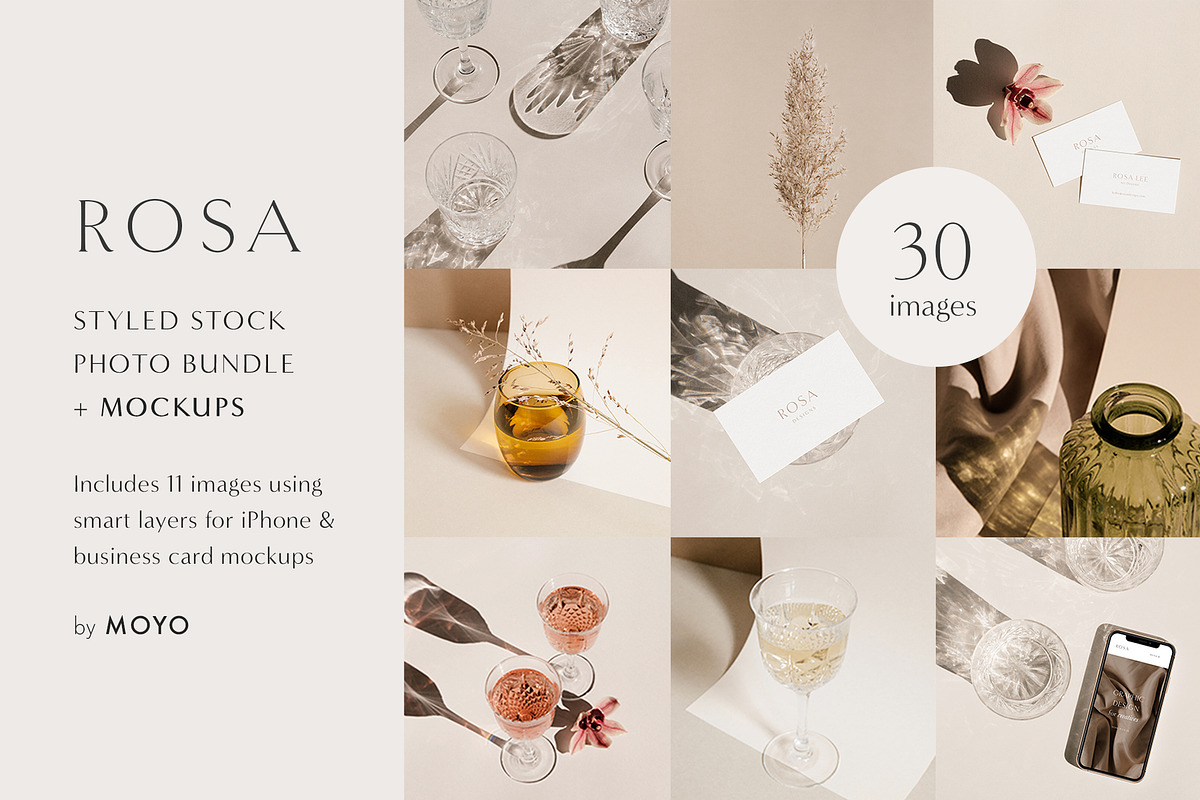 Rosa - Stock Photo & Mockup Bundle, an iPhone Mockup by Moyo Studio (Photo 1 of 15)