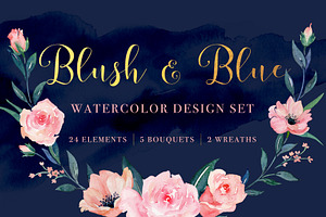 Sale- Blush & Blue Design Set