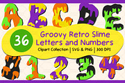 Retro Slime Letters and Numbers, an Object Graphic by Drafts n Doodles (Thumbnail 1 of 3)