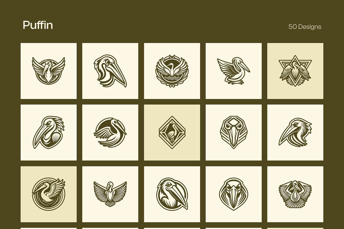 1500 Bird Logo Art Set, a Solid Icon by Creative Stall (Photo 35 of 38)