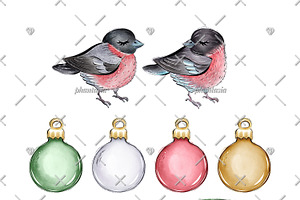 Christmas Watercolor Cliparts