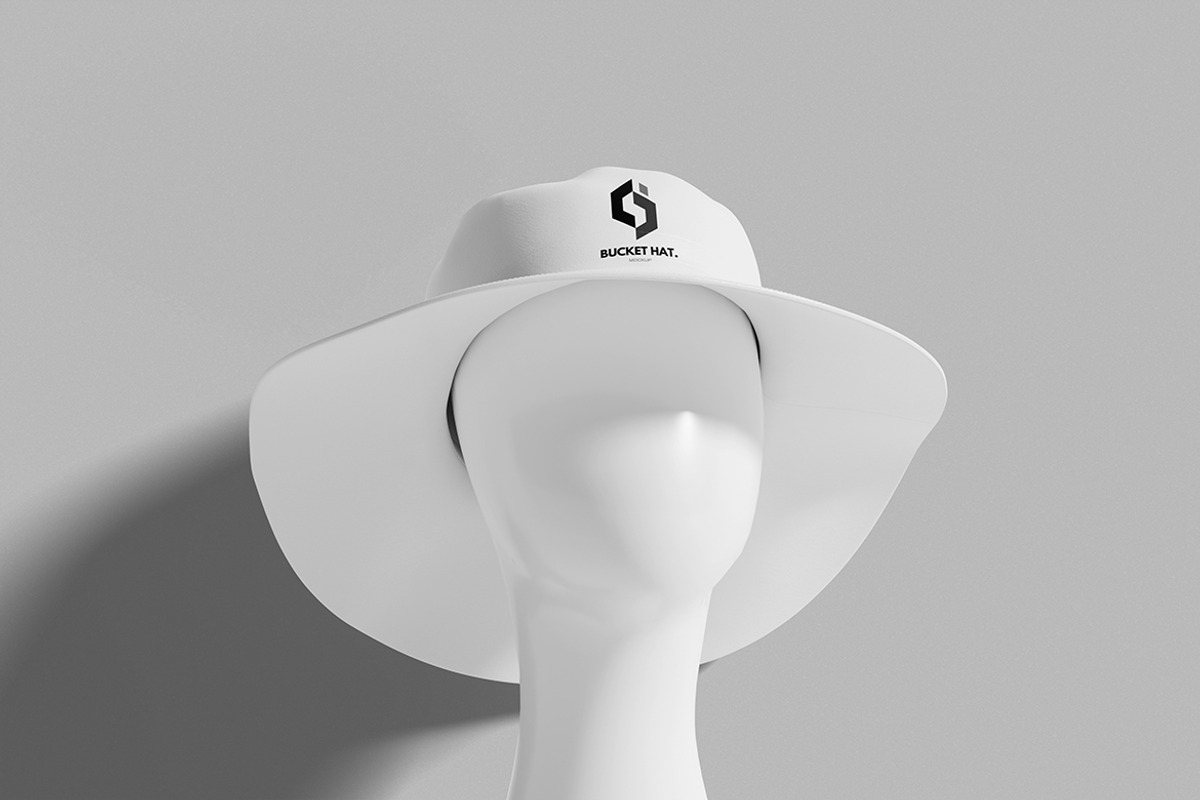 Front View Bucket Hat Mockup, a Hat Mockup by HanaSaka_Studio (Photo 3 of 5)