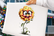 Funny Cartoon Flowers Clipart, an Illustration by SinaCreation (Thumbnail 7 of 9)