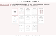Productivity planner Canva template, a Templates & Theme by Cate Creates (Thumbnail 2 of 9)