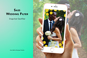 Sass Wedding Geofilter, a Social Media Template by Uno Bello Design Studio (Thumbnail 1 of 3)