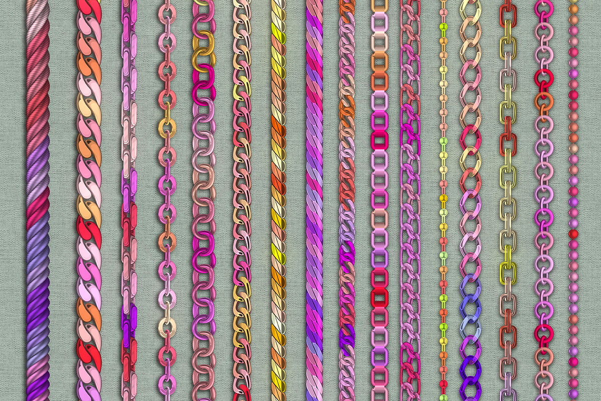 3D Chains Brushes for Procreate, a Brush Add-On by Hanna Inaiáh (Photo 2 of 3)