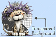 Whimsical Cute Lavender Animals PNG, a Seasonal Illustration by Canvas Craft (Thumbnail 2 of 10)