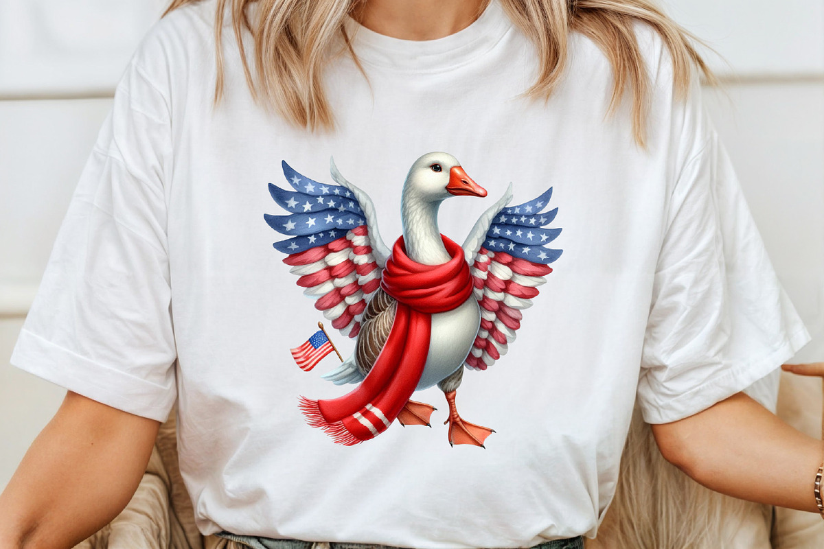 Cartoonish Patriotic Goose Clipart, an Illustration by Pixels.Craft (Photo 4 of 7)