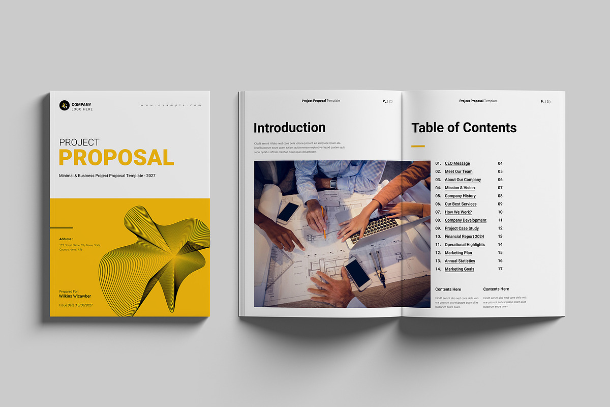 Project Proposal Template, a Brochure Template by GoldenGrid Studio (Photo 2 of 10)