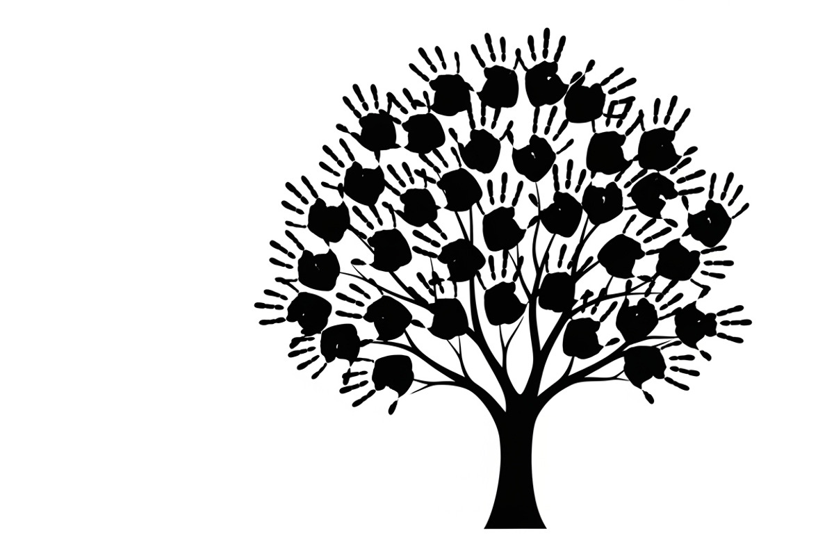 family handprint tree silhouette, an Illustration by Amazin_art (Photo 5 of 29)