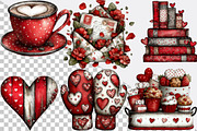 Watercolor Soft Love Clipart Bundle., an Illustration by SVGArt (Thumbnail 5 of 7)