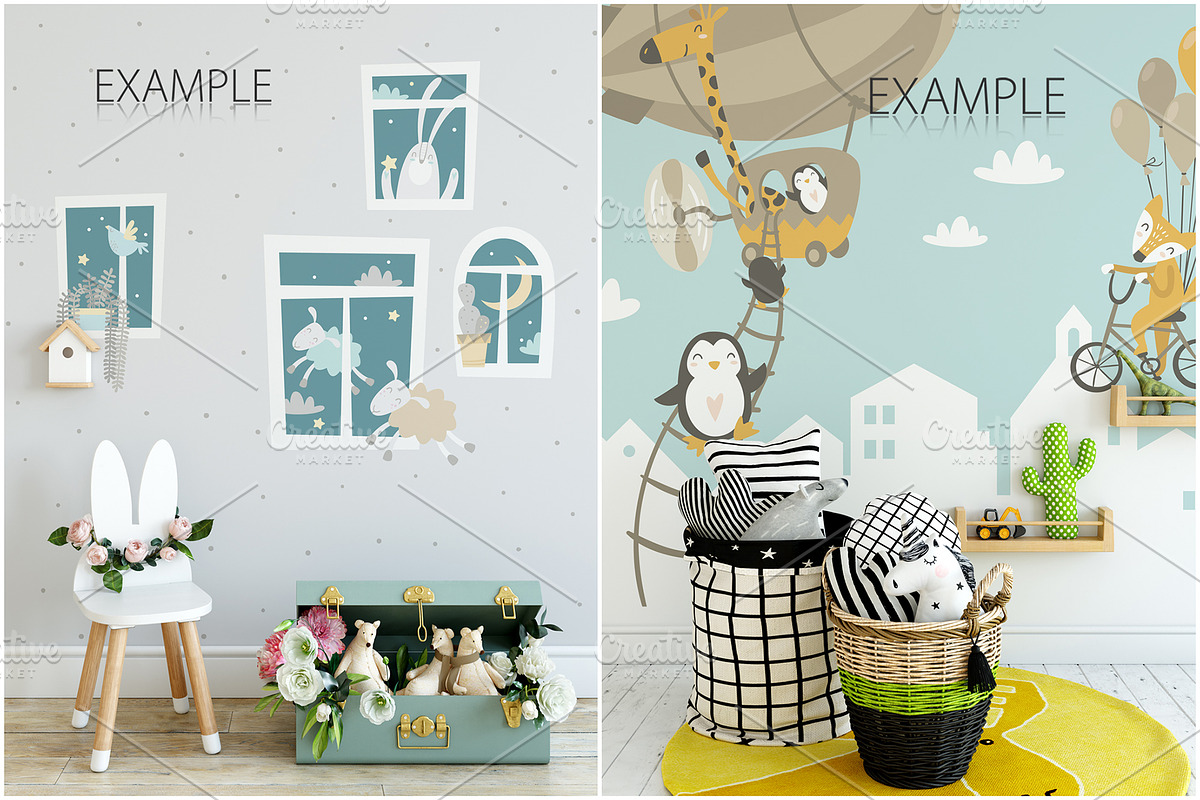 Kids Frames & Wall Mockup Bundle - 5, a Print Template by Yuri-U (Photo 28 of 32)