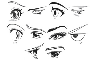 Cartoon Eyes Procreate Brush Stamp 4