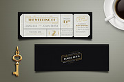 Art Deco Wedding Invitation Ticket, an Invitation Template by Vynetta (Thumbnail 2 of 4)