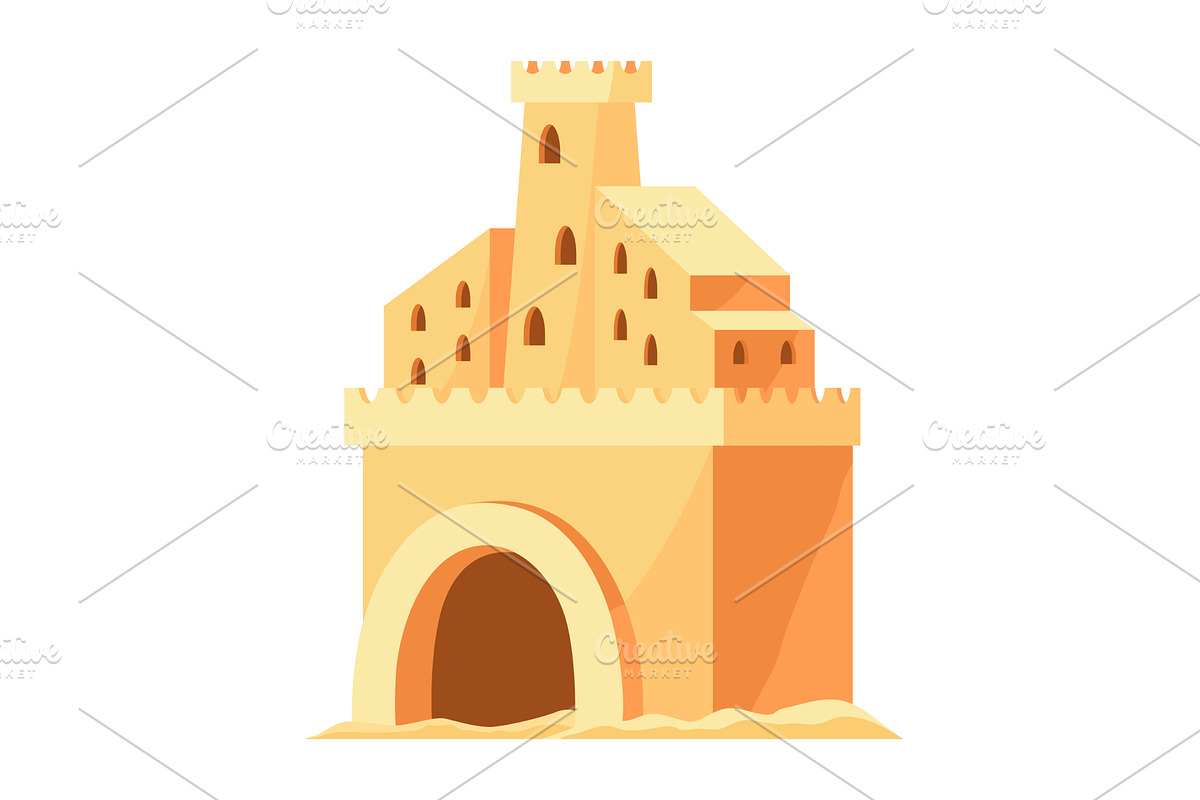 Sand castle. Kids fortress, an Object Illustration by the8monkey