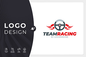 Team Racing Logo Template