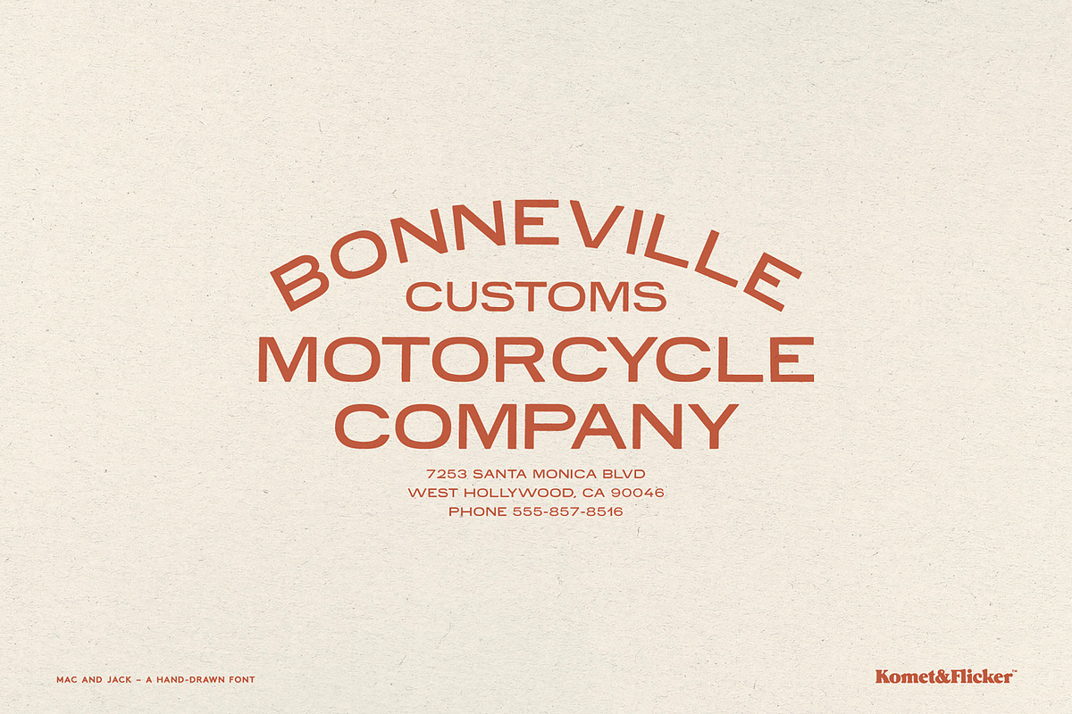 Mac and Jack, a Sans Serif Font by Komet & Flicker (Photo 10 of 13)