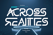 ACROSS REALITIES - FUTURISTIC FONT, a Sans Serif Font by 177Studio (Thumbnail 1 of 8)