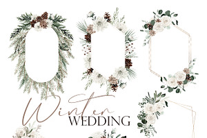 Watercolor Flower - Winter Wedding