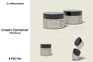 Cream Container Mockup, a Packaging Mockup by ulfatunnazira