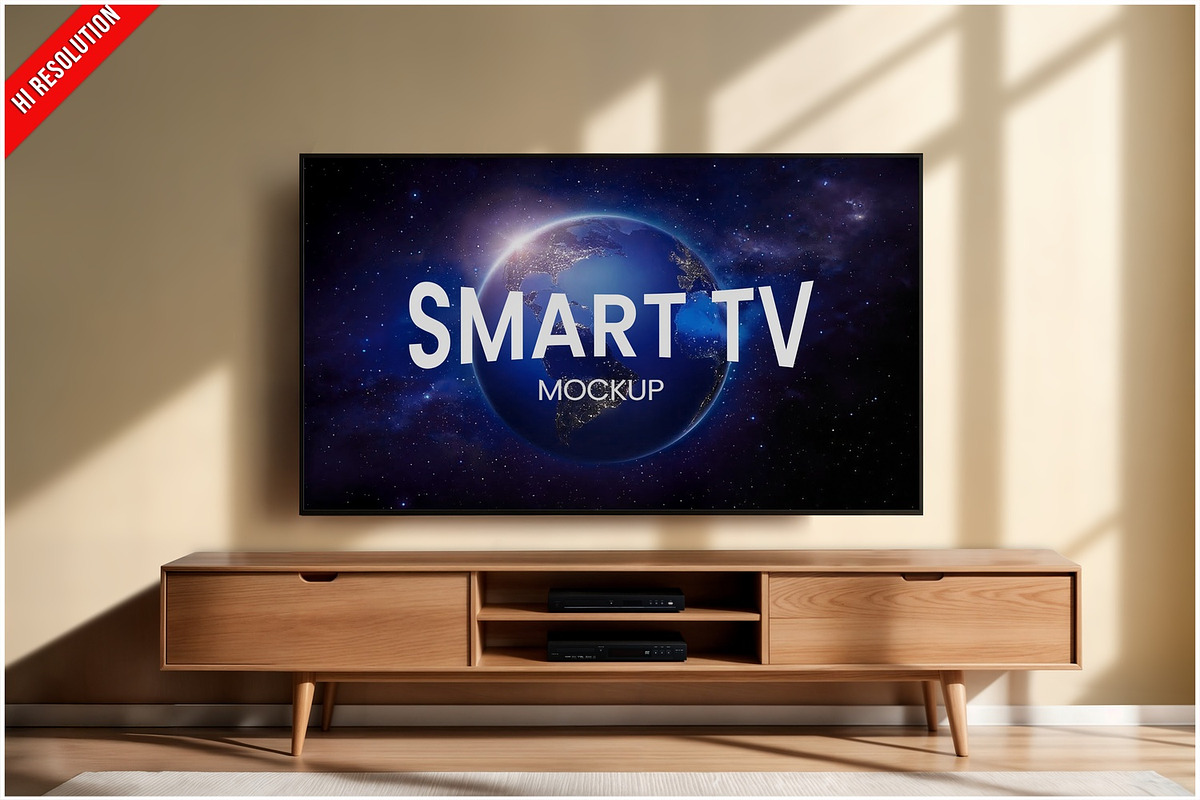 Tv Mockup Brick Wall, an Advertising Mockup by Bruno's Shop (Photo 1 of 3)