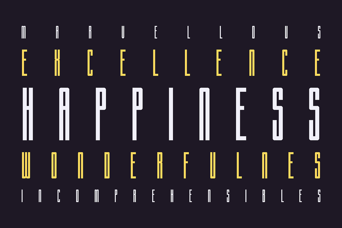 Langella Tall Font Family (16 Fonts), a Sans Serif Font by alpercakici (Photo 10 of 16)