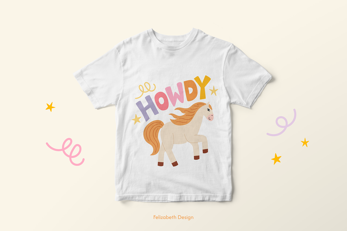 Happy Horses | Cliparts & Patterns, an Animal Illustration by Felizabeth Design (Photo 5 of 10)