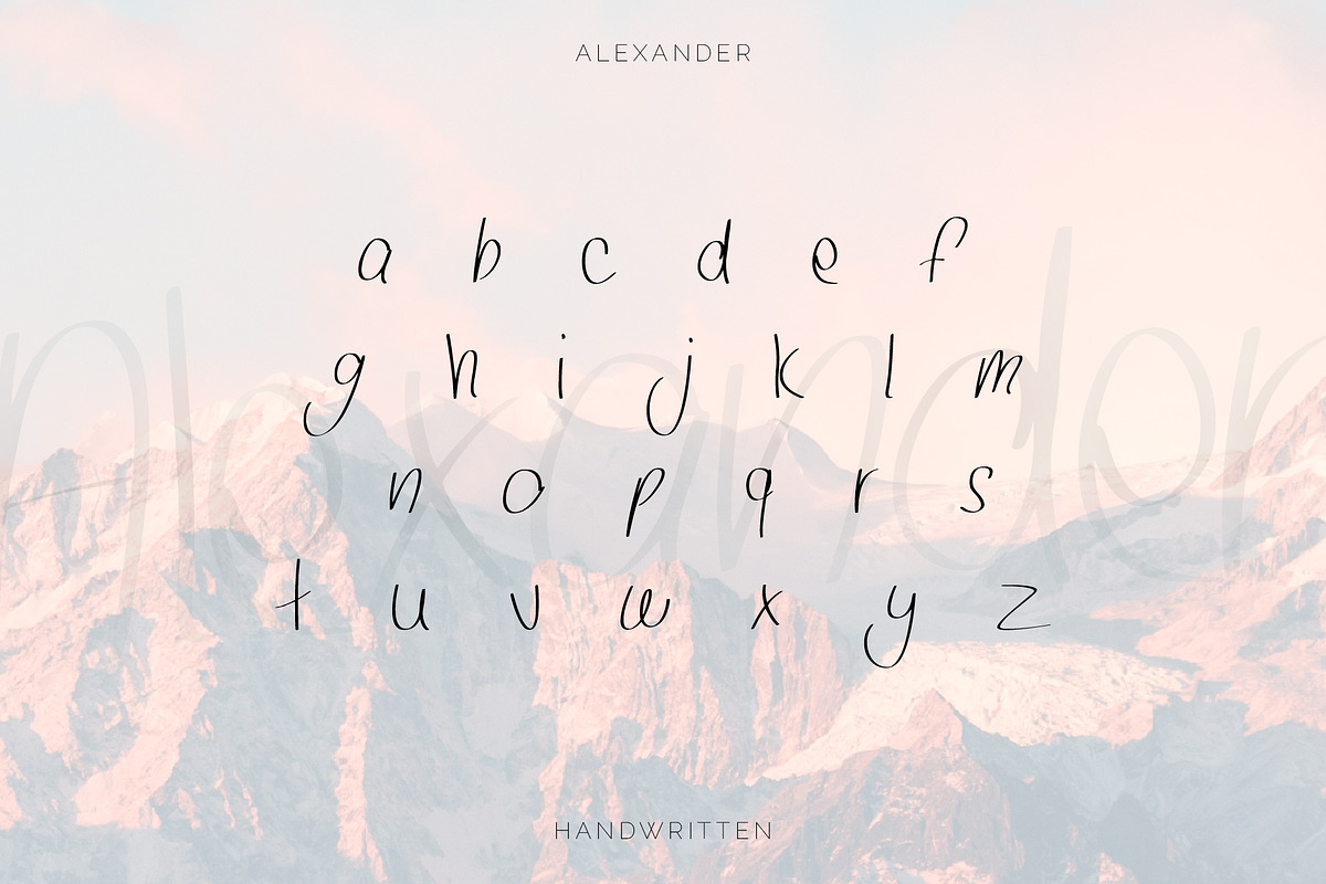 Alexander - Handwritten Font preview 2