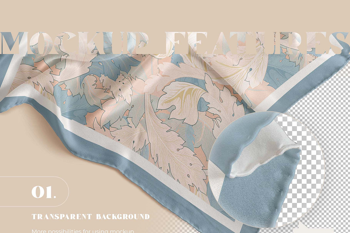 Silk Scarf Smart Object Mockup Set, a Product Mockup by Neutral Mockups (Photo 3 of 4)
