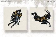 Kintsugi Zodiacs Vol.2 - PSD, JPEG, an Object Illustration by Kessens (Thumbnail 1 of 9)