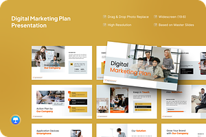 Digital Marketing Plan Keynote, a Presentation Template by SquidPixey