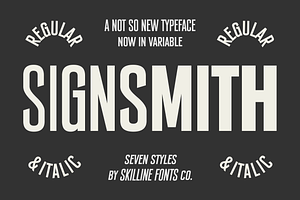 SFC Signsmith Variable Font, a Sans Serif Font by Skilline Supply Co.