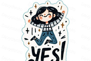 Positive motivational stickers, an Object Illustration by Bubert Art (Thumbnail 5 of 8)