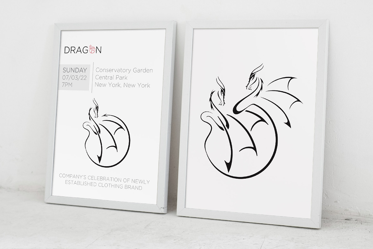 30 stylized black dragons, an Icon by Bloom21Art (Photo 7 of 7)