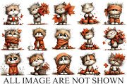Whimsical Cute Autumn Cat Clipart, a Seasonal Illustration by Canvas Craft (Thumbnail 4 of 10)