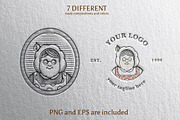 Vintage Grandmother Chef logo 7 PACK, a Branding & Logo Template by Alexandra De Angelis (Thumbnail 1 of 7)