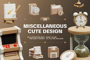 Cute Design Icon 3D Illustration V2