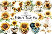 Sunflower Mother's Day Clipart, an Illustration by SinaCreation (Thumbnail 1 of 5)