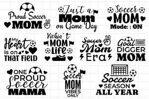 Soccer Mom SVG Bundle, a Graphic by M9 Design