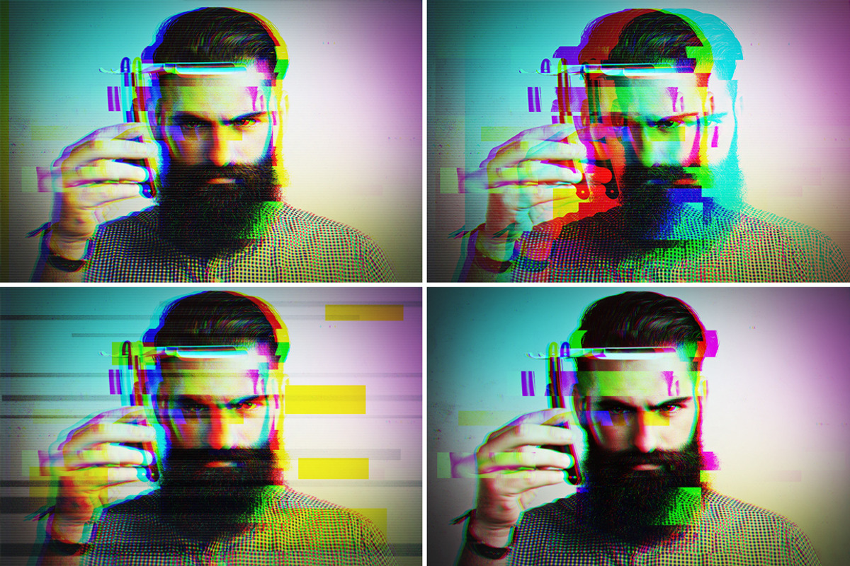 Glitch effect with GIF animation, an Action Add-On by Kahuna Design (Photo 3 of 6)