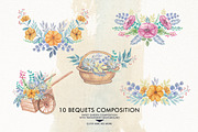 Watercolor Sweet Garden, an Illustration by Graphobia (Thumbnail 5 of 9)