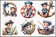 Sailor Clipart, Baby Nautical Clipar, an Illustration by Sublimation Artist (Thumbnail 3 of 6)