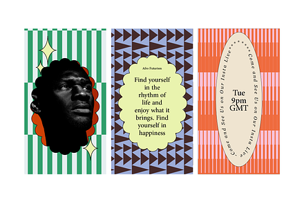 Geometric Afro Futurism Set, a Pattern Graphic by Emma Make