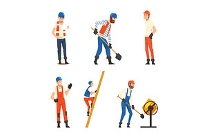 Man Builder Character in Overall, a Person Illustration by TopVectors