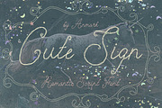 Cute Sign Romantic Textured Script, a Script Font by AnMark (Thumbnail 1 of 11)