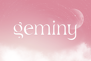 Geminy - Celestial Retro Modern Font