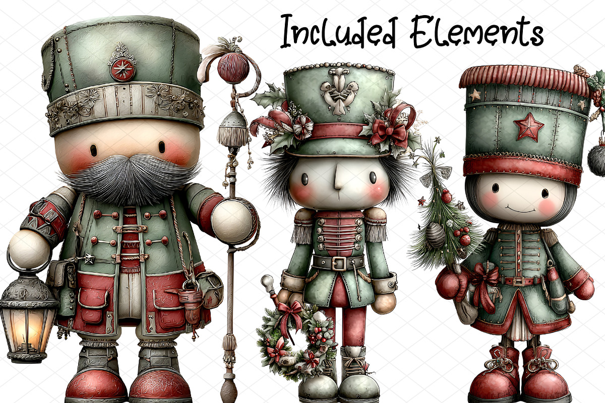 Christmas Nutcracker Soldier Clipart, an Illustration by cherrydesign (Photo 2 of 4)