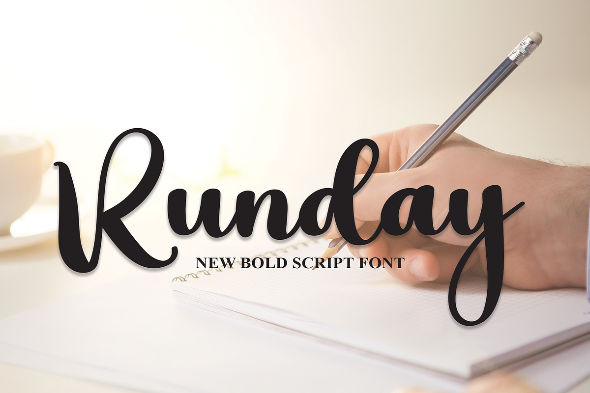 Runday | Script Font, a Script Font by Scratchones (Photo 1 of 8)
